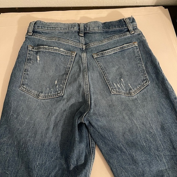 Abercrombie & Fitch 90s Straight Ultra High Rise Classic Blue Denim Jeans XS - Picture 7 of 9